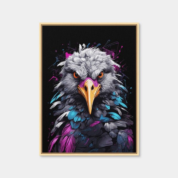 Crane Animal Colorful Wall Art — Framed Canvas Format preview