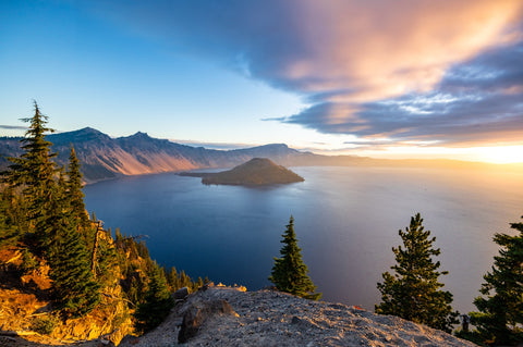 Crater Lake Sunrise Wall Art