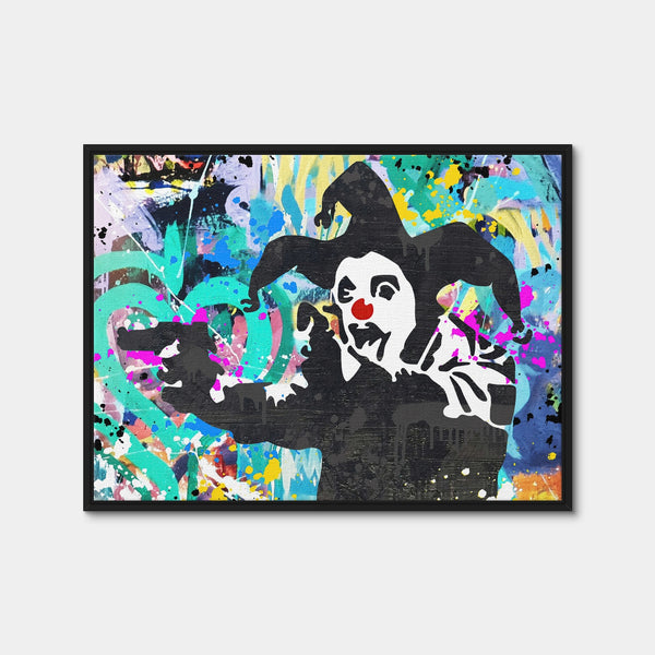 Crazy Clown Wall Art — Framed Canvas Format preview