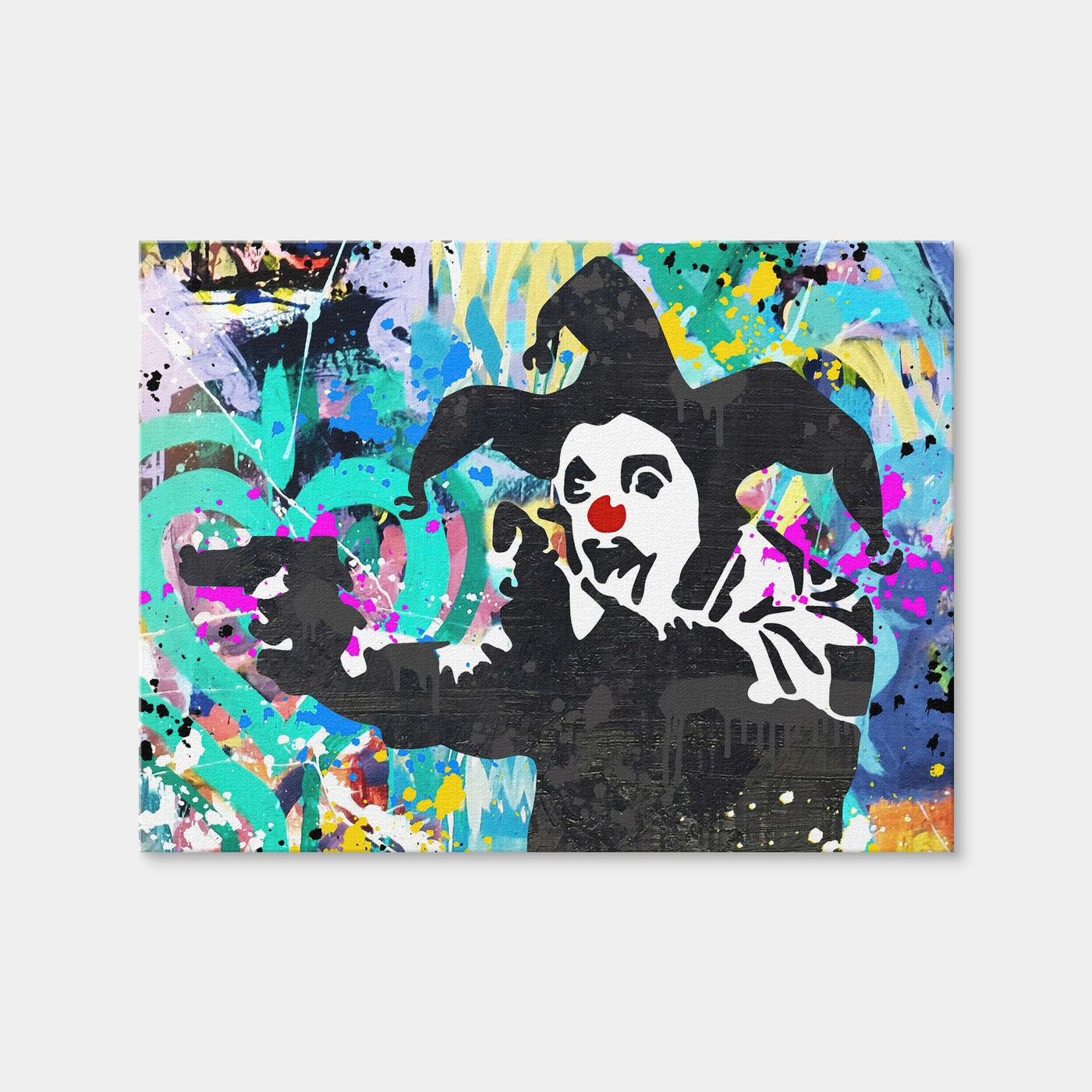 AUTO-MOCKUP WHITE | Crazy Clown | 1 Piece | Gallery Wrap | group=4x3