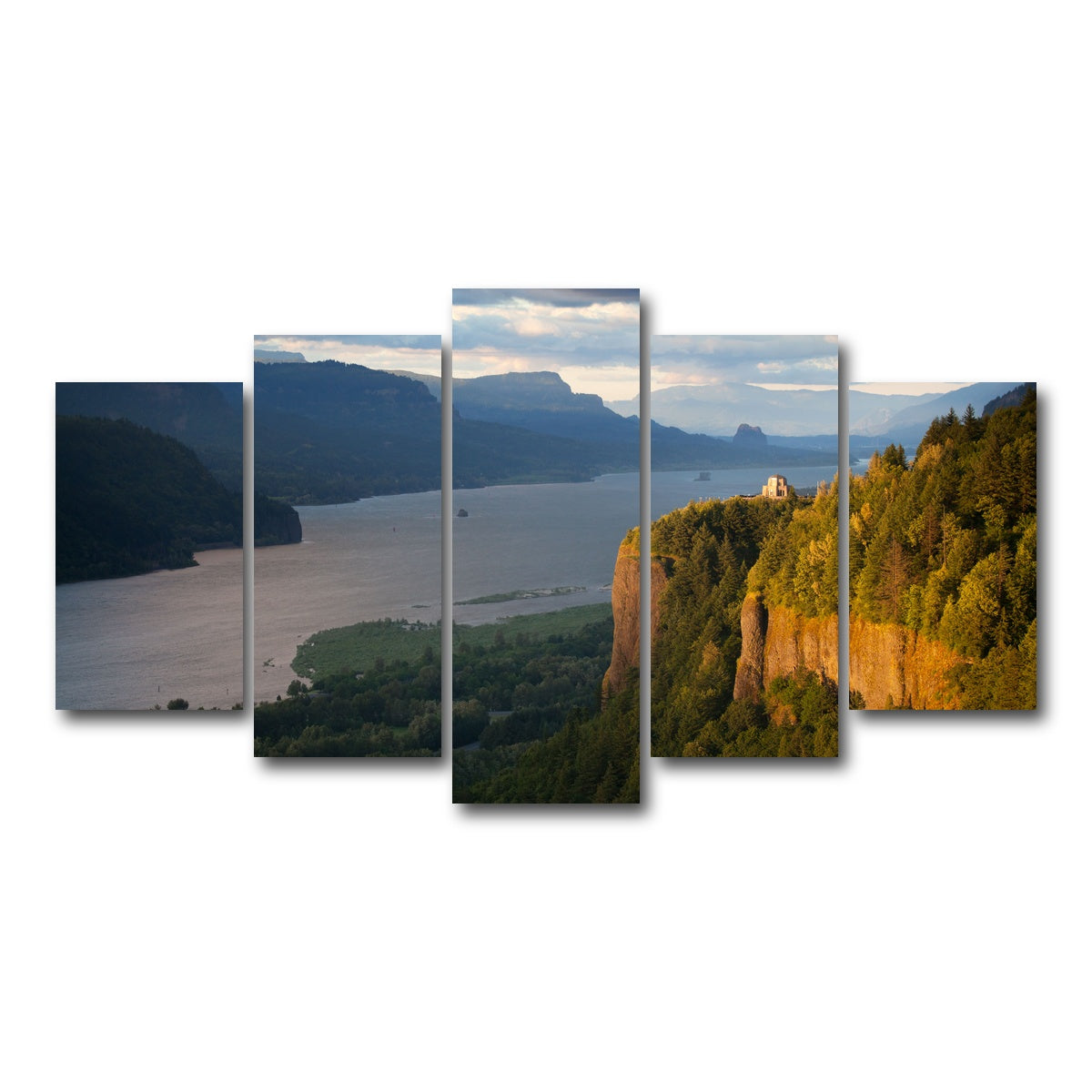 AUTO-MOCKUP WHITE | Crown Point - Columbia river Gorge | 5 Piece | Gallery Wrap Canvas | group=5_normal