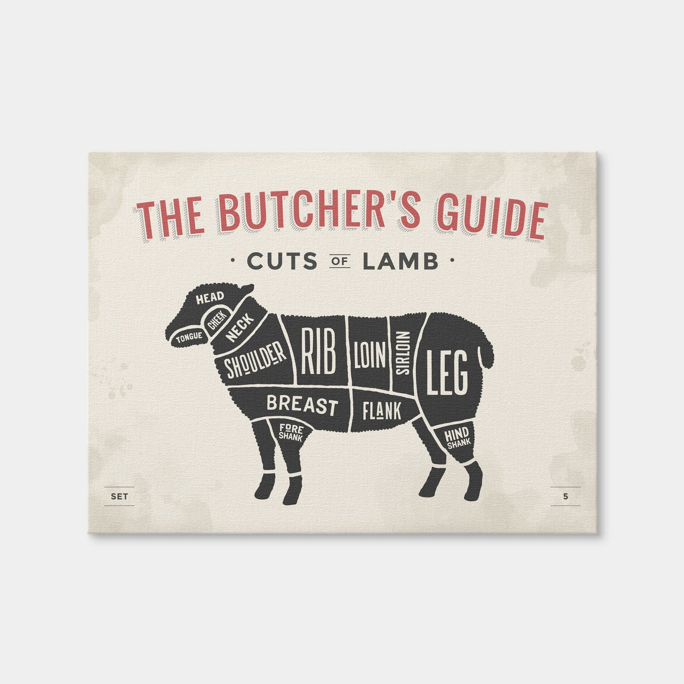 AUTO-MOCKUP WHITE | Cuts of Lamb | 1 Piece | Gallery Wrap Canvas | group=4x3