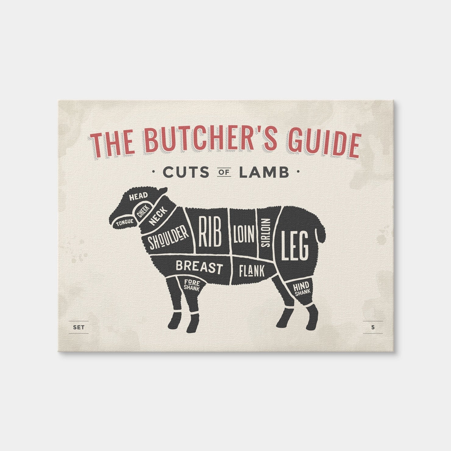 AUTO-MOCKUP WHITE | Cuts of Lamb | 1 Piece | Gallery Wrap Canvas | group=4x3