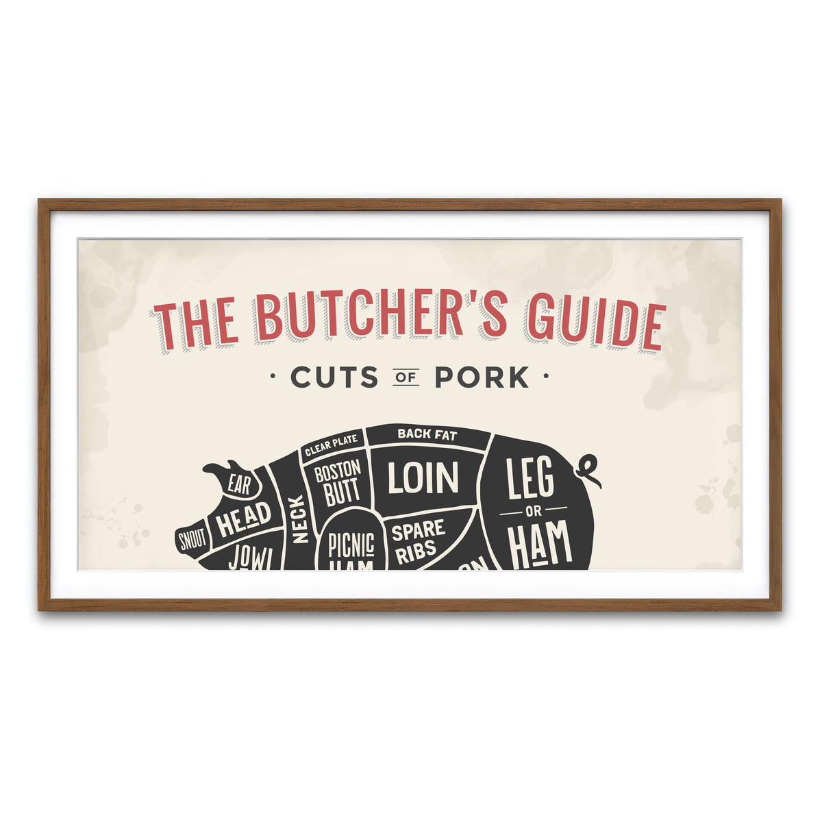 Framed Print 2x1 Walnut