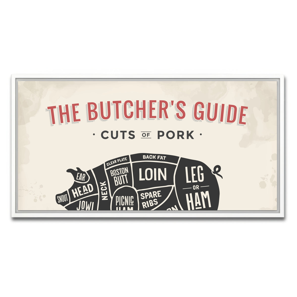 AUTO-MOCKUP WHITE | Cuts of Pork | 1 Piece | White Framed Canvas | group=2x1