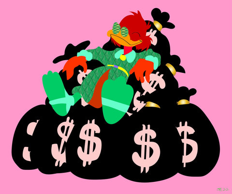 DONALD MONEY PILE Wall Art