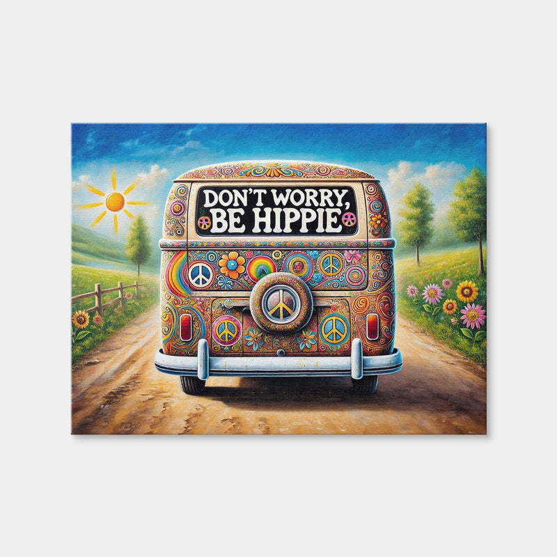 AUTO-MOCKUP WHITE | DON'T WORRY, BE HIPPIE Hippie Van | 1 Piece | Gallery Wrap Canvas | group=4x3