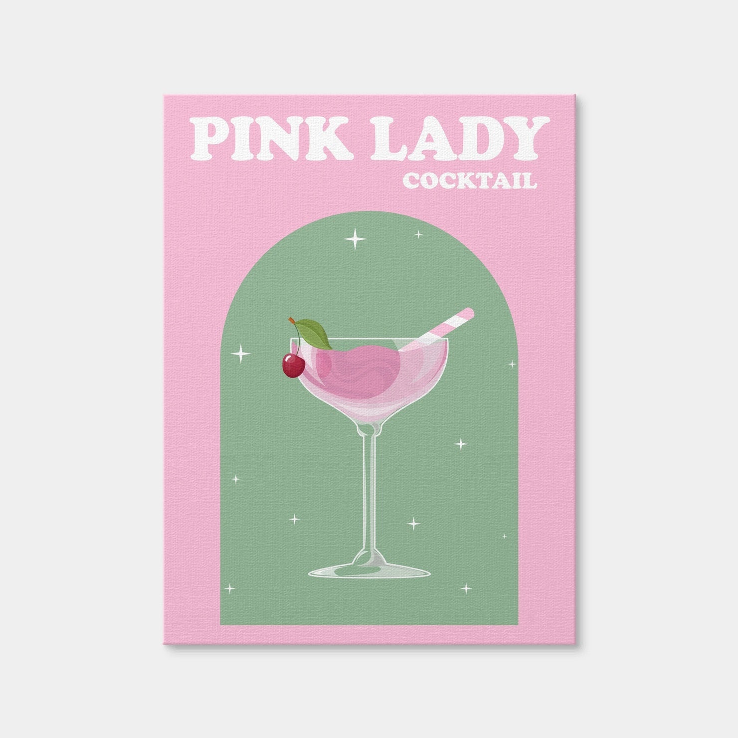 AUTO-MOCKUP WHITE | Drink Pink Lady | 1 Piece | Gallery Wrap Canvas | group=3x4