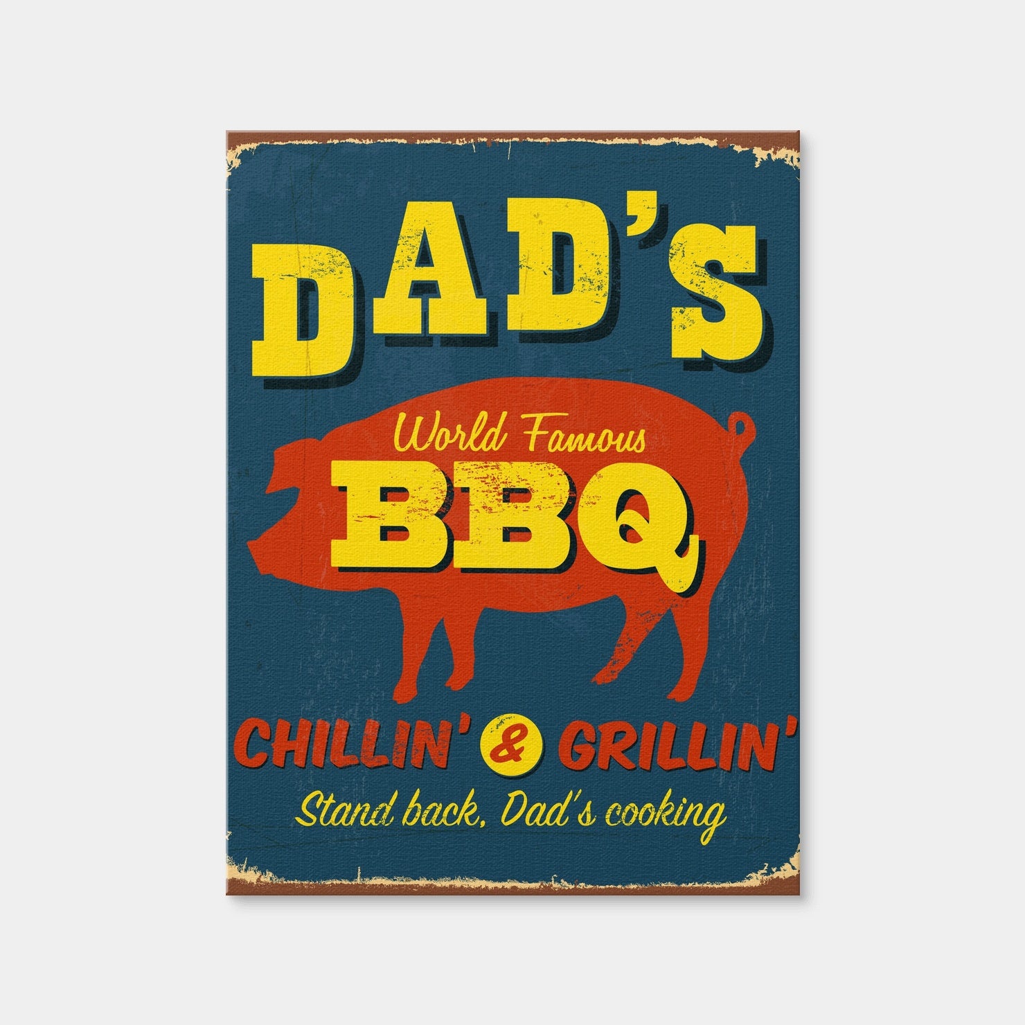 AUTO-MOCKUP WHITE | Dad's BBQ | 1 Piece | Gallery Wrap Canvas | group=3x4