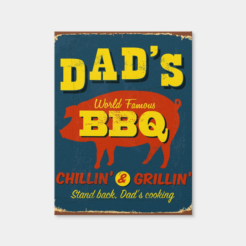 AUTO-MOCKUP WHITE | Dad's BBQ | 1 Piece | Gallery Wrap Canvas | group=3x4