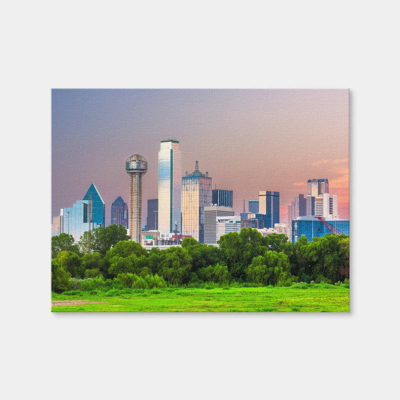 AUTO-MOCKUP WHITE | Dallas Skyline | 1 Piece | Gallery Wrap Canvas | group=4x3