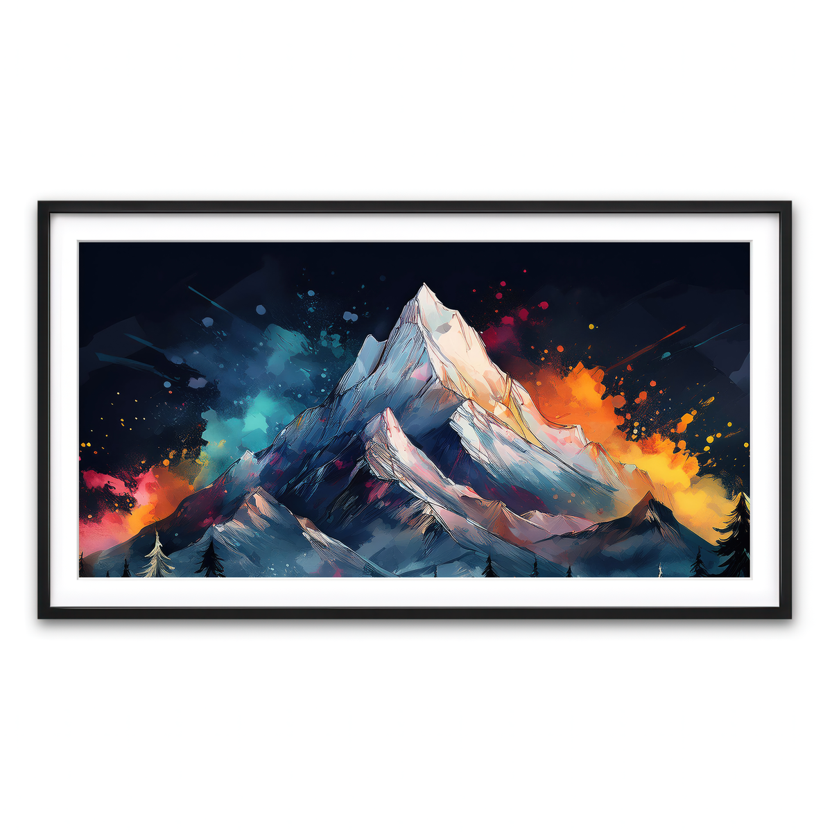 Framed Print 2x1 Black