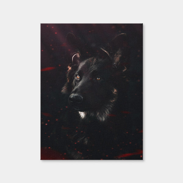 Dark Dog Wall Art — Canvas Wrap Format preview