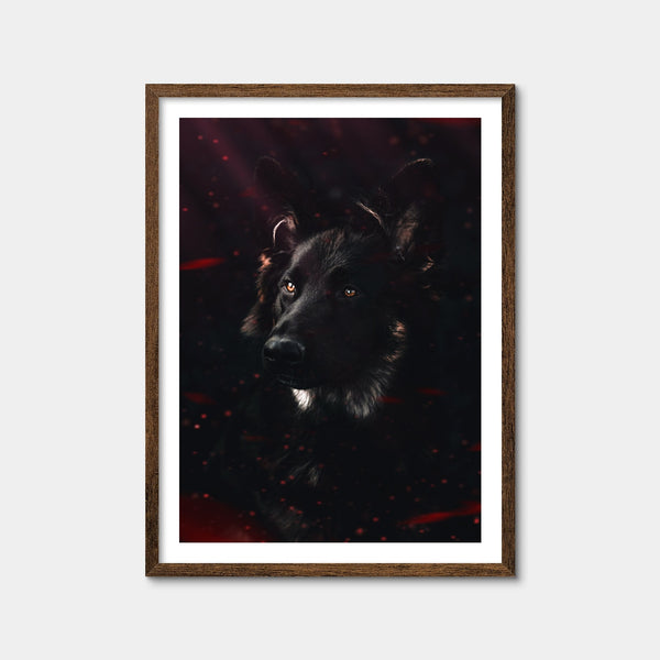 Dark Dog Wall Art — Framed Print Format preview