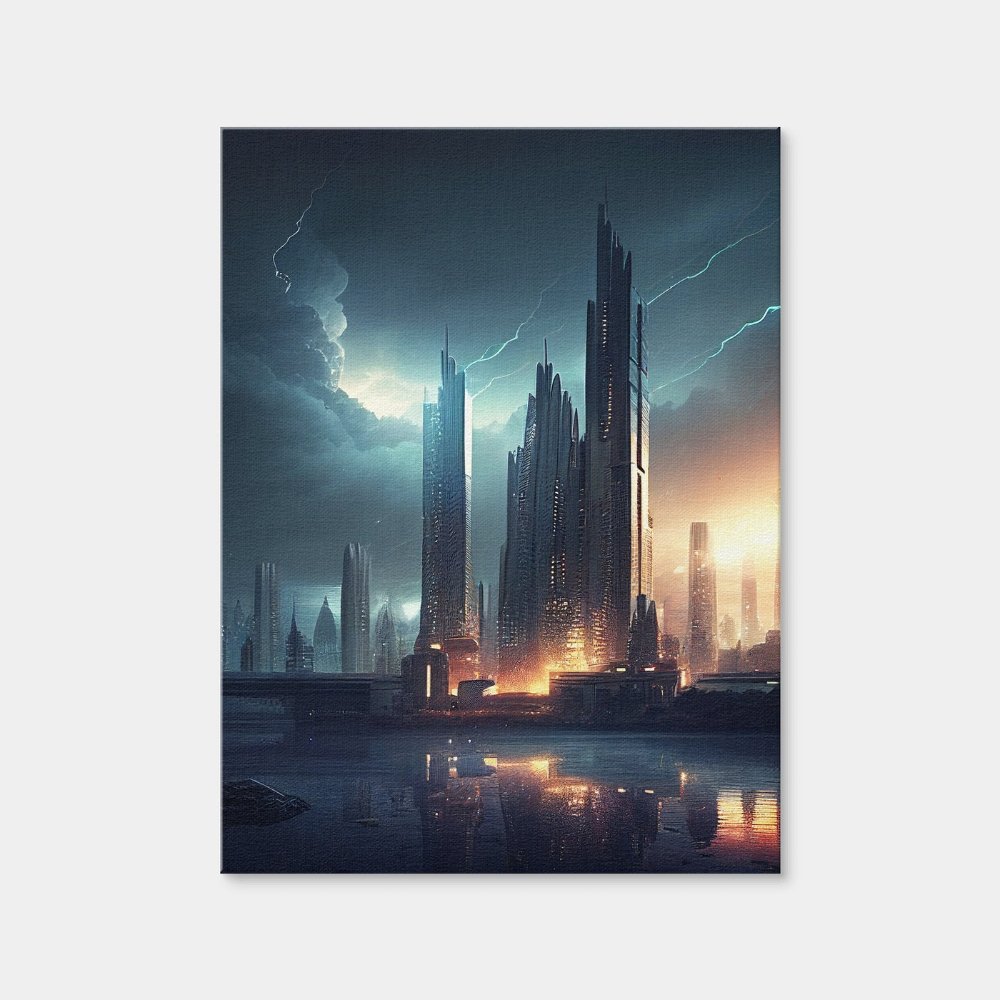 AUTO-MOCKUP WHITE | Dark Storm Over Europa | 1 Piece | Gallery Wrap Canvas | group=3x4