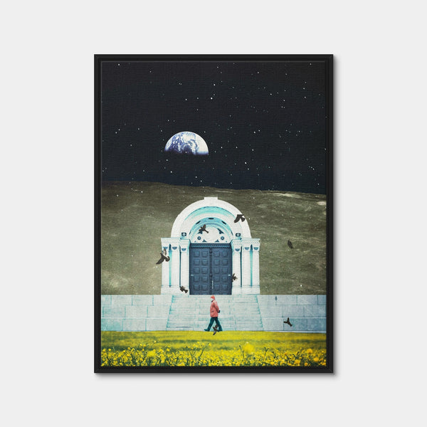 Day Night Stroll Gate Wall Art — Framed Canvas Format preview