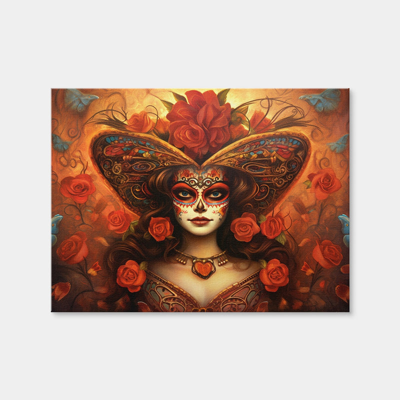 AUTO-MOCKUP WHITE | Day of the Dead Art | 1 Piece | Gallery Wrap Canvas | group=4x3