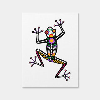 AUTO-MOCKUP WHITE | Day of the Dead Frog Skeleton | 1 Piece | Gallery Wrap Canvas | group=3x4
