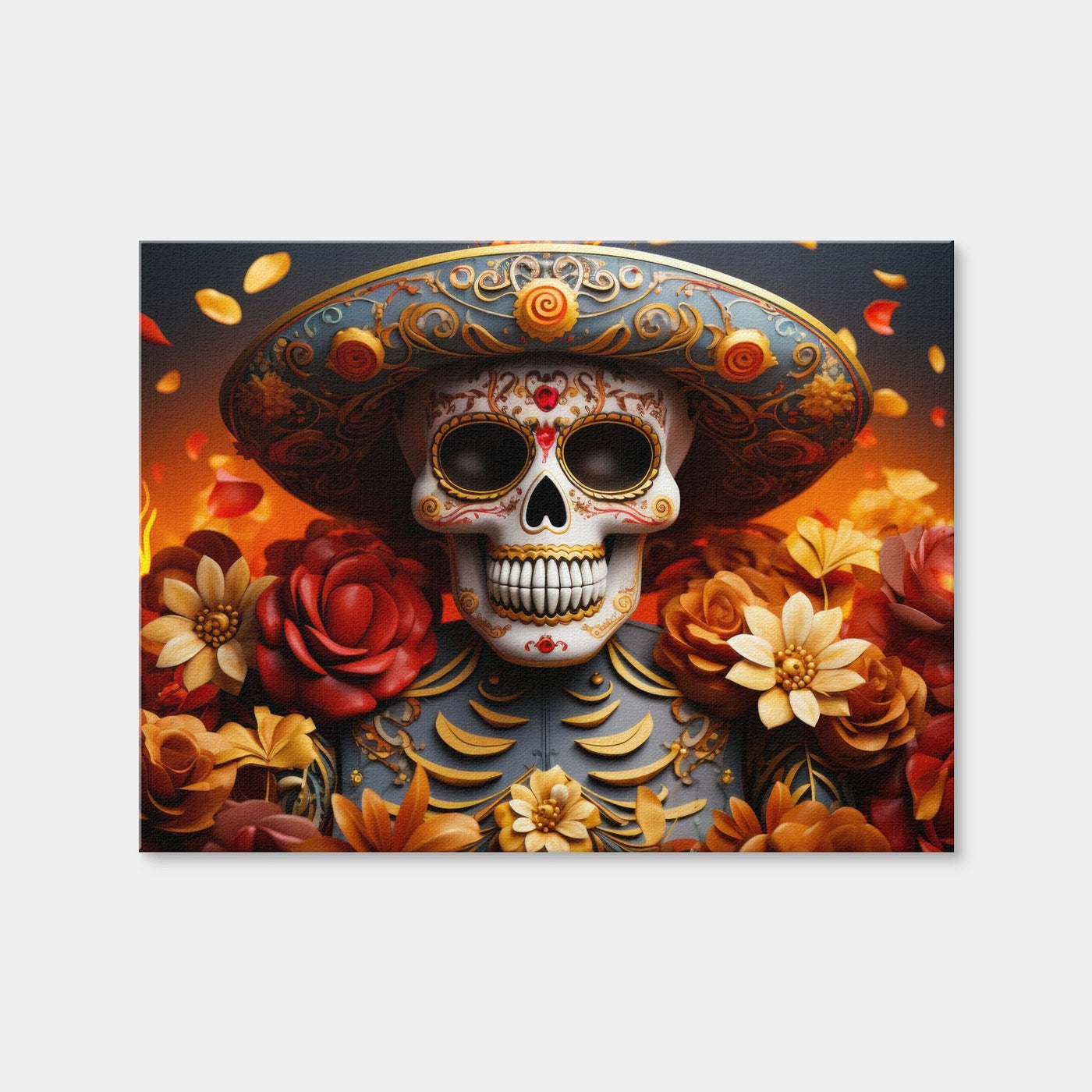 AUTO-MOCKUP WHITE | Day of the Dead Skull | 1 Piece | Gallery Wrap Canvas | group=4x3