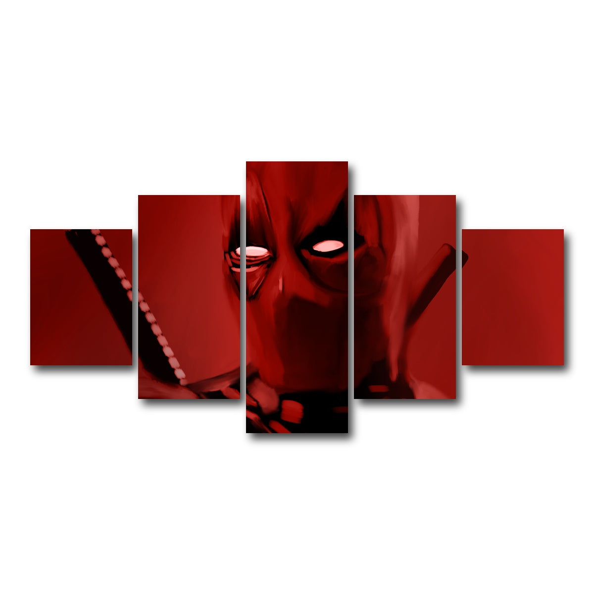 AUTO-MOCKUP WHITE | Dead In Red | 5 Piece | Gallery Wrap Canvas | group=5_short