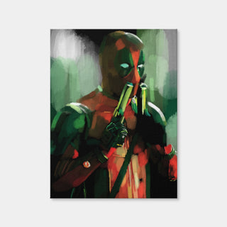 AUTO-MOCKUP WHITE | Deadpool With Guns | 1 Piece | Gallery Wrap Canvas | group=3x4