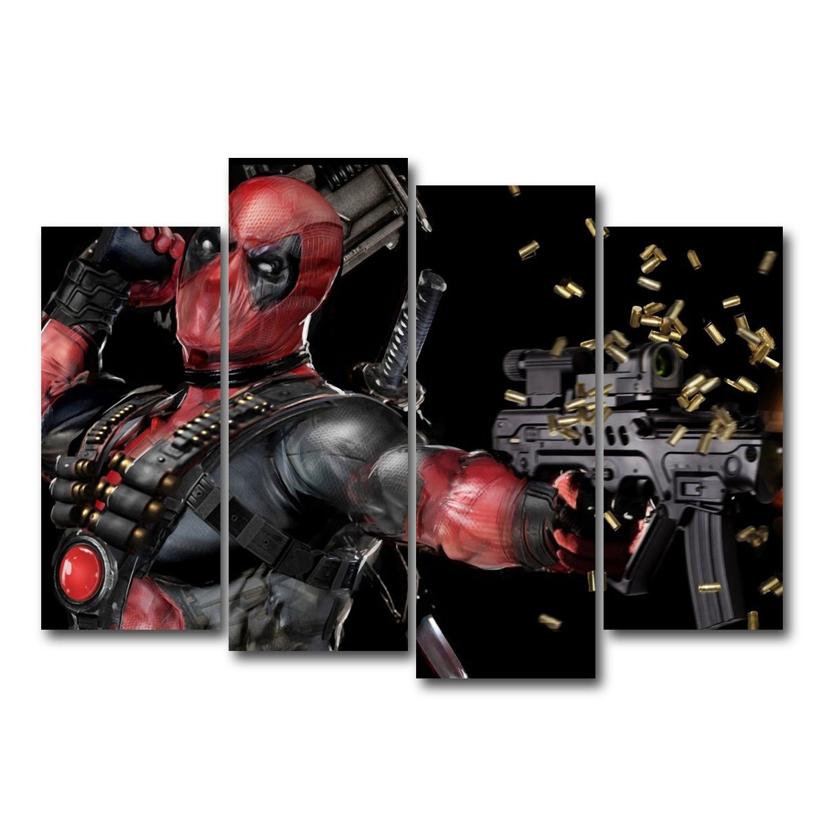 AUTO-MOCKUP WHITE | Deadpool | 4 Piece | Gallery Wrap Canvas | group=4_normal