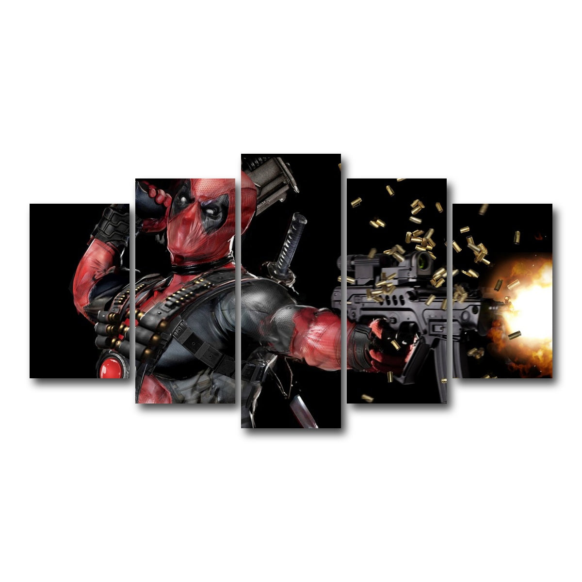 AUTO-MOCKUP WHITE | Deadpool | 5 Piece | Gallery Wrap Canvas | group=5_normal