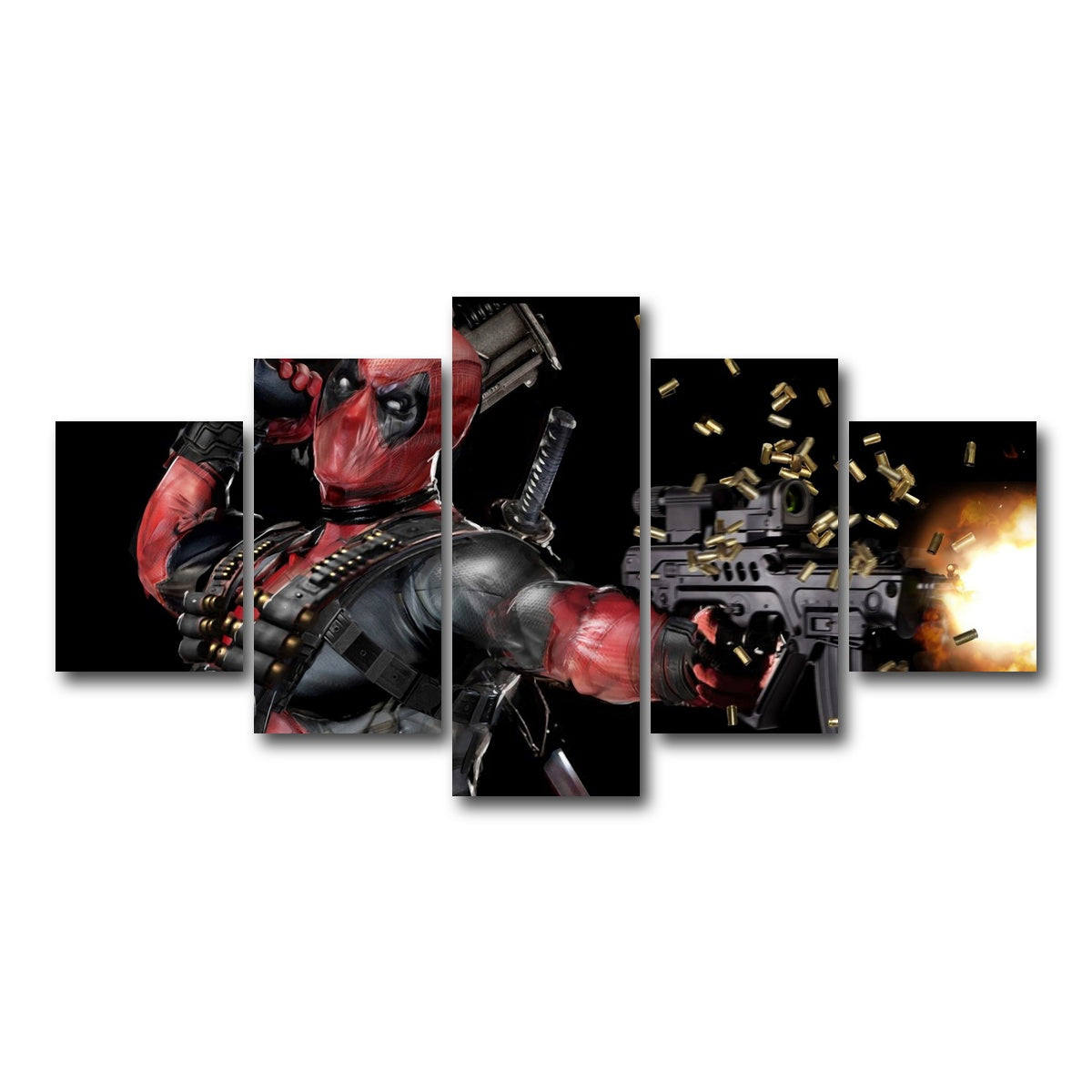 AUTO-MOCKUP WHITE | Deadpool | 5 Piece | Gallery Wrap Canvas | group=5_short
