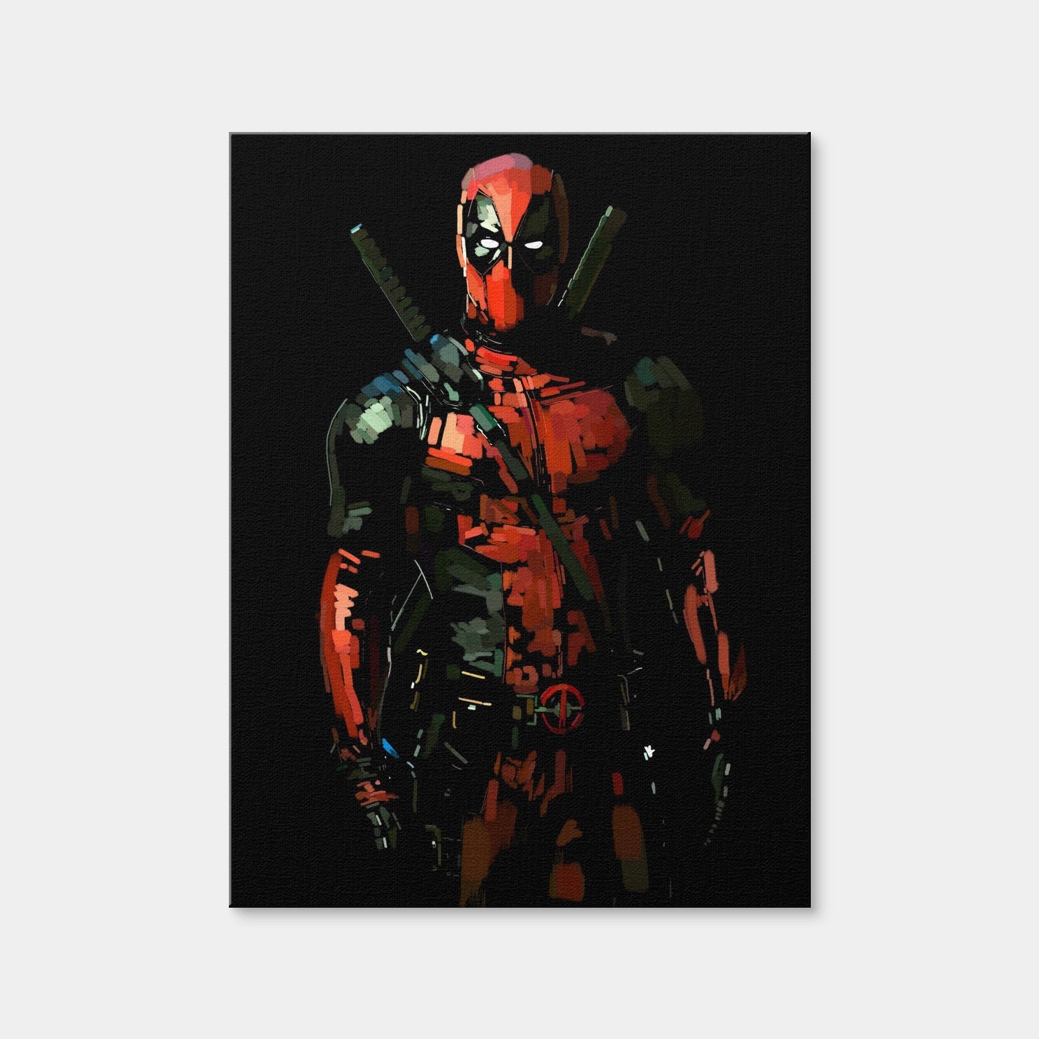 AUTO-MOCKUP WHITE | Deadpool on Black | 1 Piece | Gallery Wrap Canvas | group=3x4