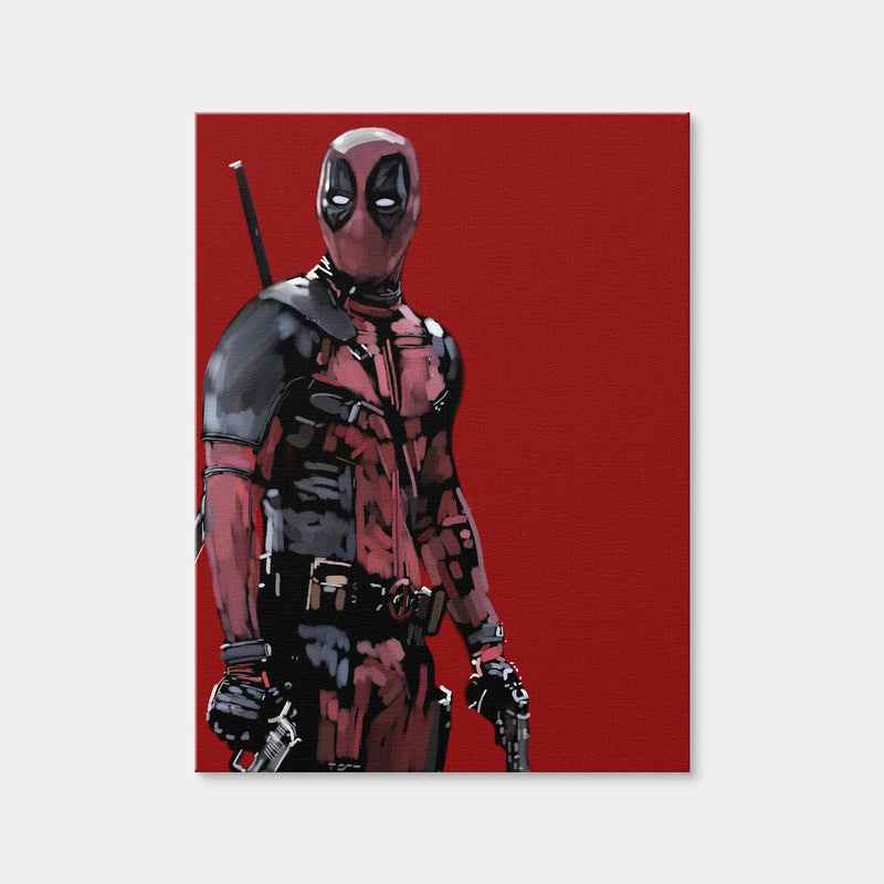 AUTO-MOCKUP WHITE | Deadpool on Red | 1 Piece | Gallery Wrap Canvas | group=3x4