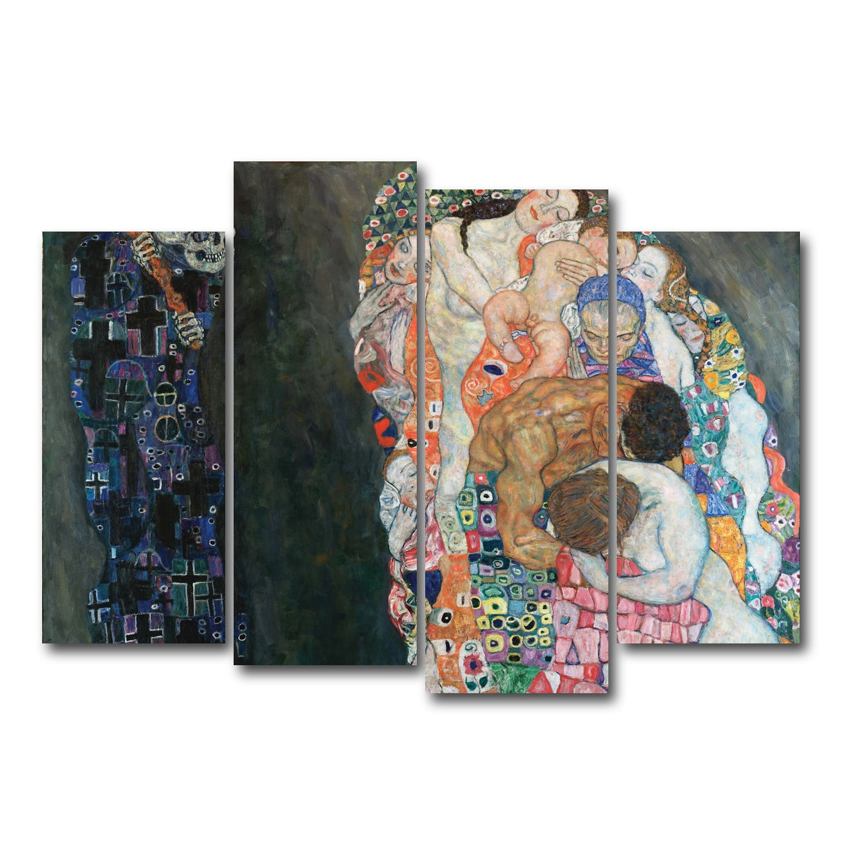 AUTO-MOCKUP WHITE | Death and Life | 4 Piece | Gallery Wrap Canvas | group=4_normal