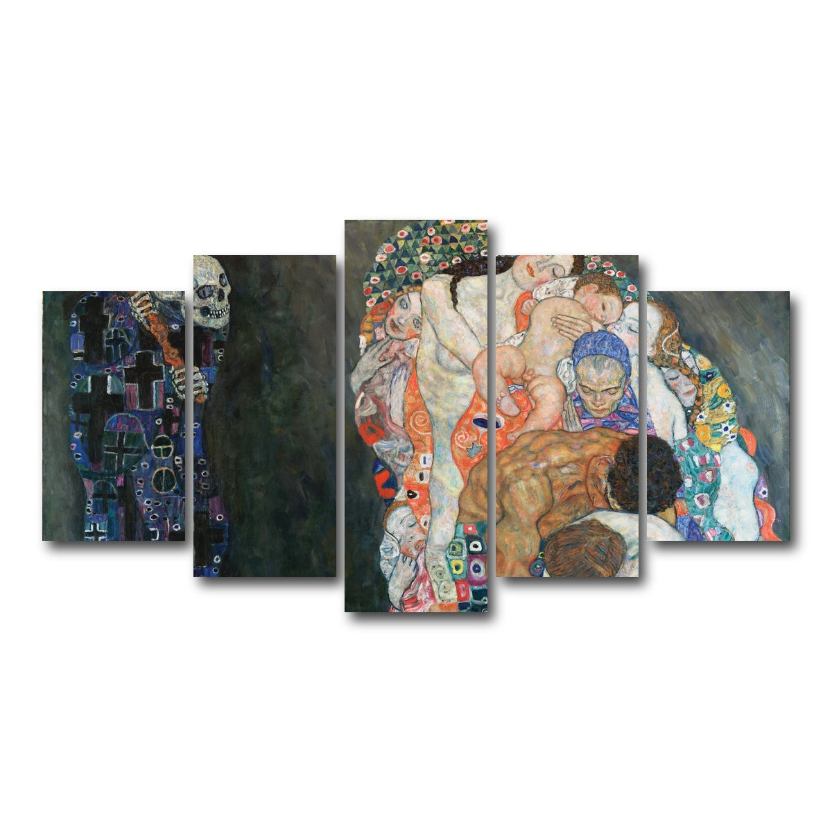 AUTO-MOCKUP WHITE | Death and Life | 5 Piece | Gallery Wrap Canvas | group=5_normal