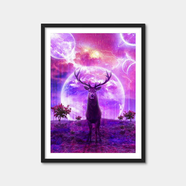 Deer Space Wall Art — Framed Print Format preview