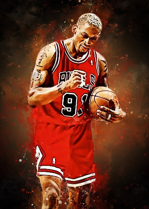 Dennis Rodman Painting Wall Art