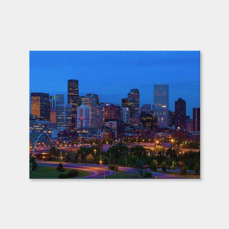 AUTO-MOCKUP WHITE | Denver Skyline | 1 Piece | Gallery Wrap Canvas | group=4x3