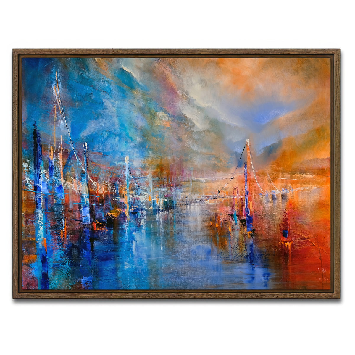 AUTO-MOCKUP WHITE | Der Weg | 1 Piece | Walnut Framed Canvas | group=4x3