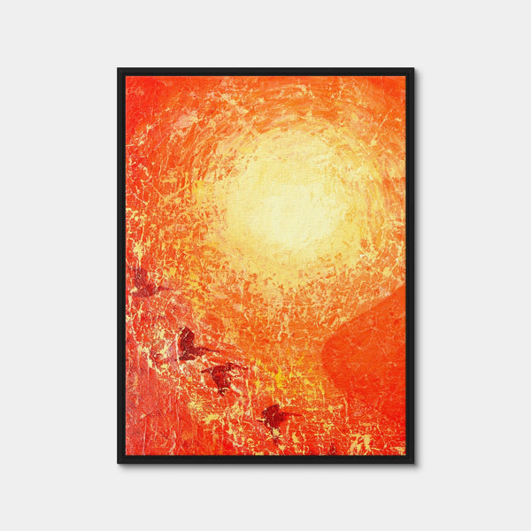 Descending Pelicans Wall Art — Framed Canvas Format preview