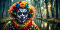 Dia de Los muertos swamp clown Wall Art