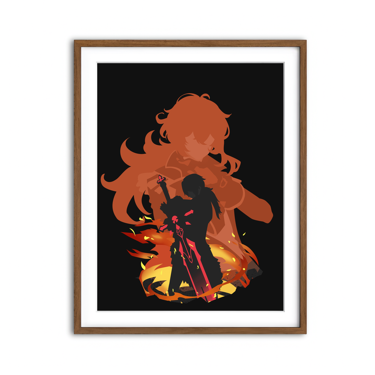 Framed Print 3x4 Walnut