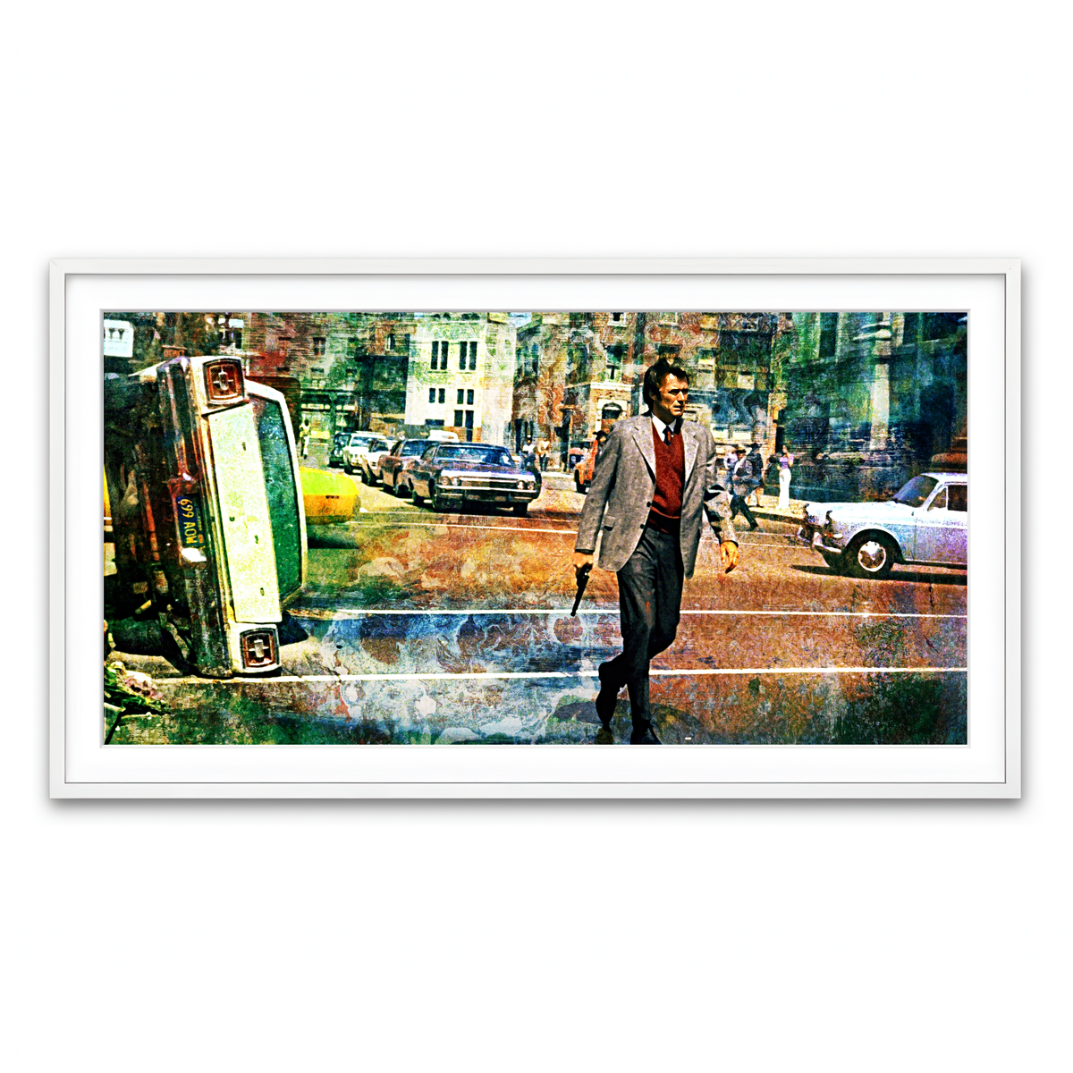 Framed Print 2x1 White