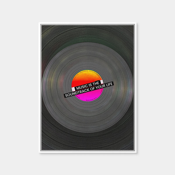 Disc Design Wall Art — Framed Canvas Format preview