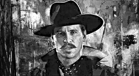 Doc Holliday Grayscale Wall Art