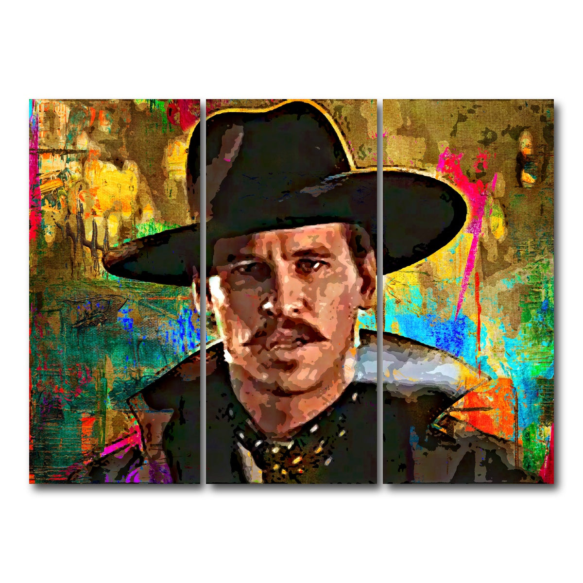 AUTO-MOCKUP WHITE | Doc Holliday | 3 Piece | Gallery Wrap Canvas | group=8x18