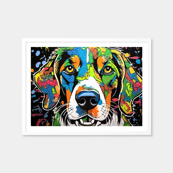 Dog Graffiti Wall Art — Framed Print Format preview