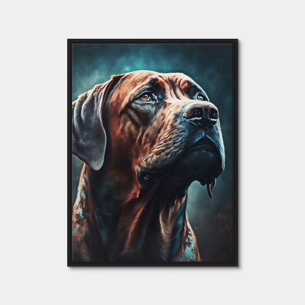 Dog Hunter Wall Art — Framed Canvas Format preview
