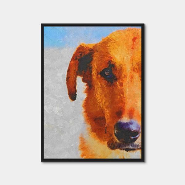 Dog Painting Wall Art — Framed Canvas Format preview