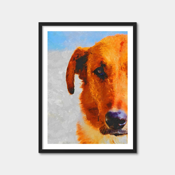 Dog Painting Wall Art — Framed Print Format preview