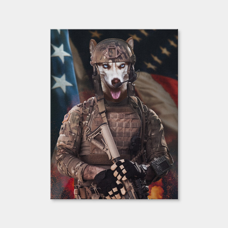 AUTO-MOCKUP WHITE | Doggy Soldier | 1 Piece | Gallery Wrap Canvas | group=3x4