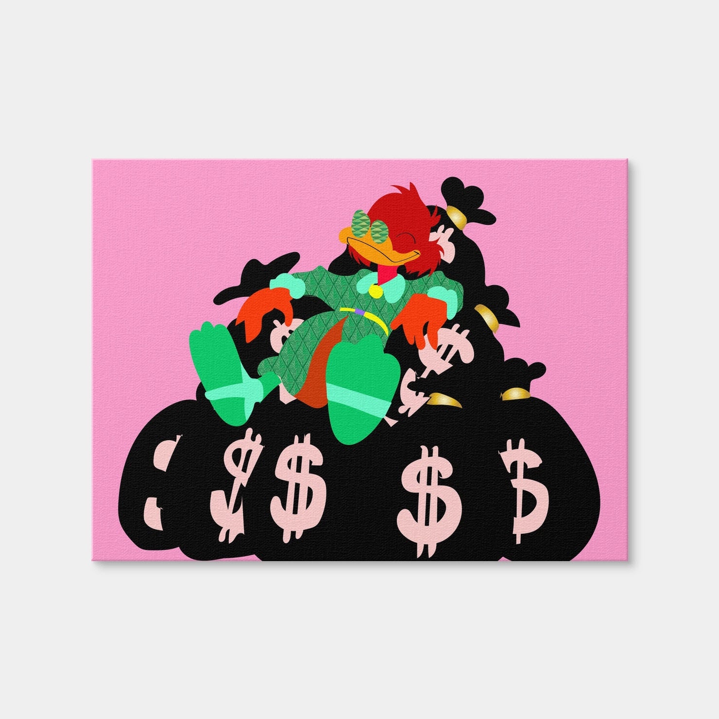 AUTO-MOCKUP WHITE | Donald Money Pile | 1 Piece | Gallery Wrap Canvas | group=4x3
