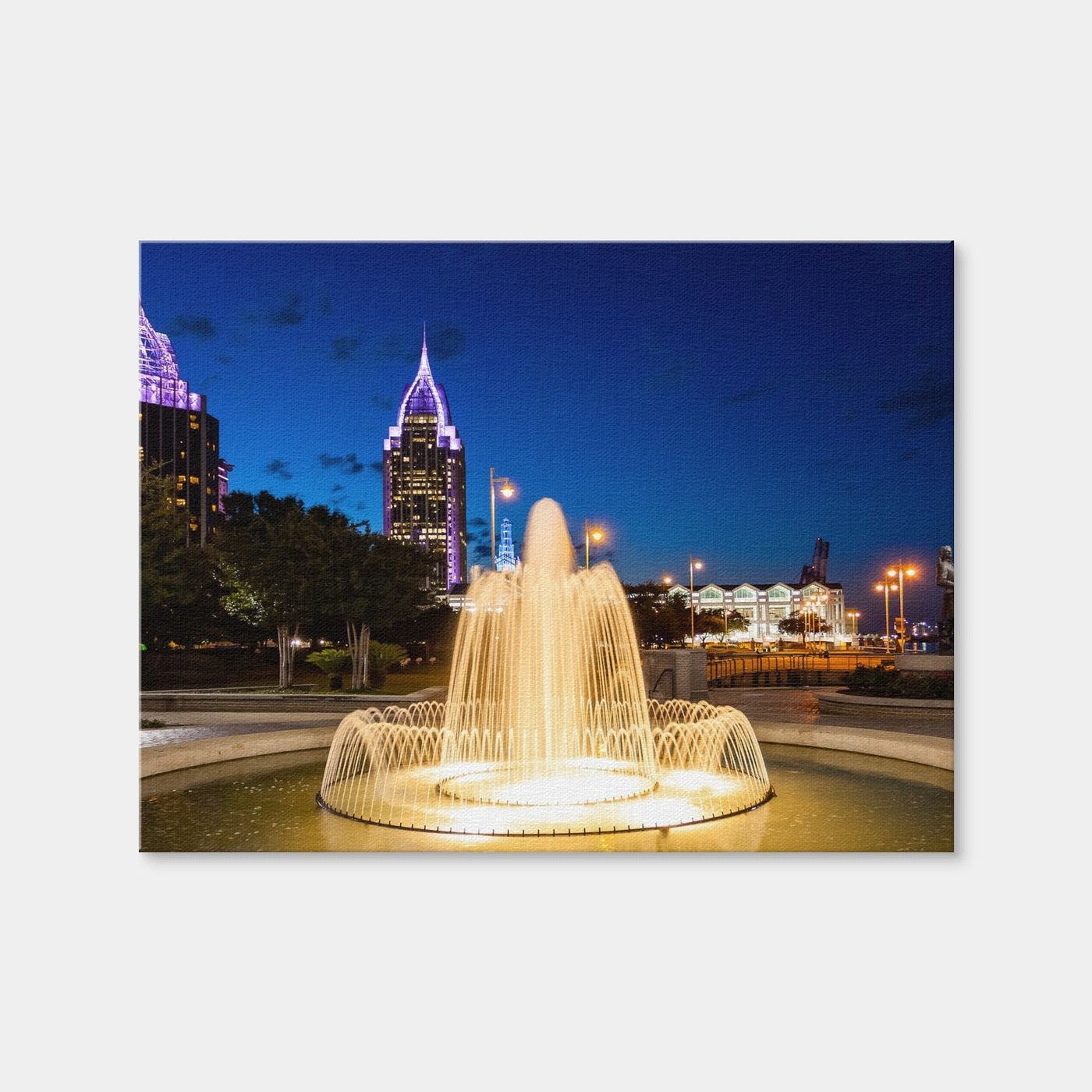 AUTO-MOCKUP WHITE | Downtown Mobile - Fountain | 1 Piece | Gallery Wrap Canvas | group=4x3